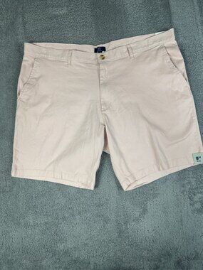 George Men's Pink Flat Front Above The Knee Shorts 9 Inch Inseam Size 44